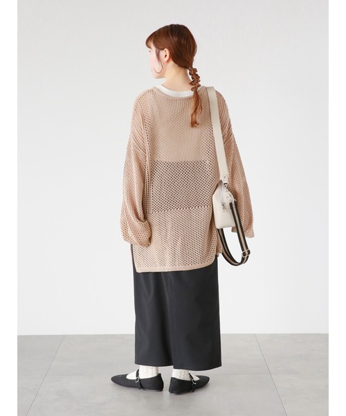 ehka sopo（エヘカソポ）の「ウエストリボンナロースカート（スカート・レディース・ブラック/グレー/キナリ・ﾌﾘ-）」の8枚目の写真