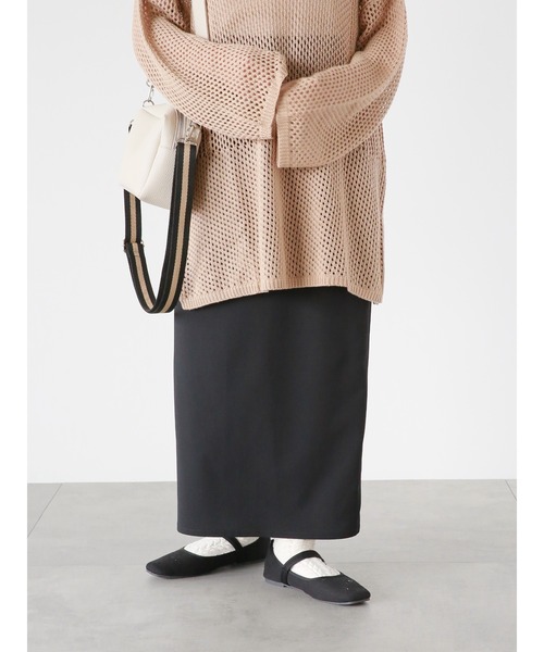 ehka sopo（エヘカソポ）の「ウエストリボンナロースカート（スカート・レディース・ブラック/グレー/キナリ・ﾌﾘ-）」の11枚目の写真