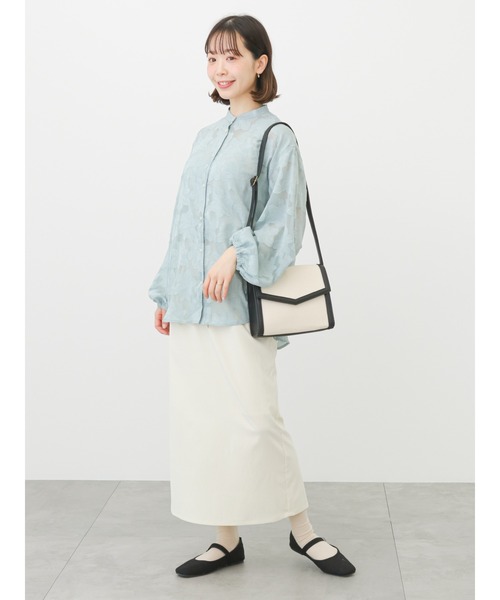 ehka sopo（エヘカソポ）の「ウエストリボンナロースカート（スカート・レディース・ブラック/グレー/キナリ・ﾌﾘ-）」の14枚目の写真