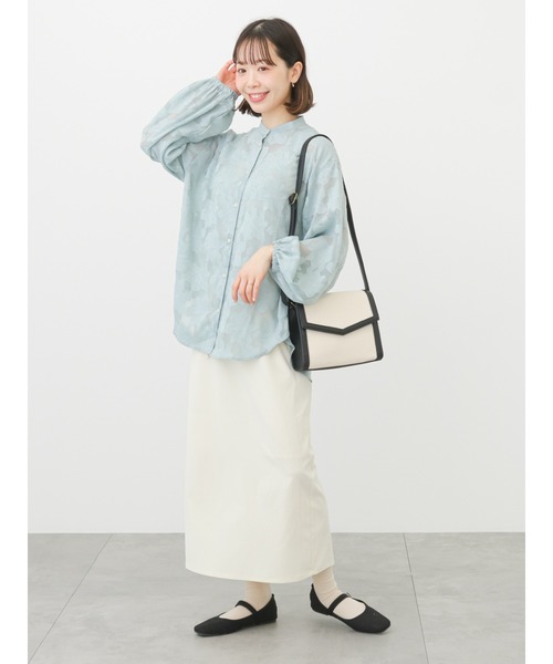 ehka sopo（エヘカソポ）の「ウエストリボンナロースカート（スカート・レディース・ブラック/グレー/キナリ・ﾌﾘ-）」の15枚目の写真