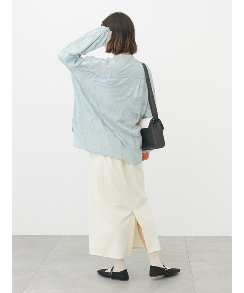 ehka sopo（エヘカソポ）の「ウエストリボンナロースカート（スカート・レディース・ブラック/グレー/キナリ・ﾌﾘ-）」の16枚目の写真