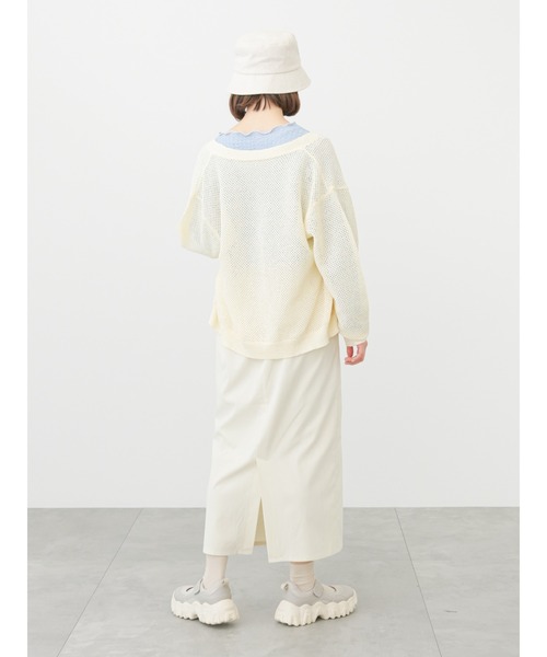 ehka sopo（エヘカソポ）の「ウエストリボンナロースカート（スカート・レディース・ブラック/グレー/キナリ・ﾌﾘ-）」の21枚目の写真