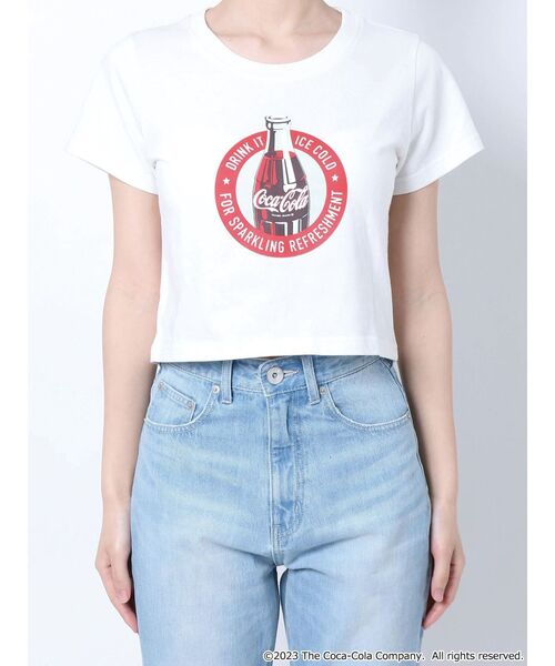 GYDA（ジェイダ）の「Coca-Cola ショートタイトTシャツ（Tシャツ