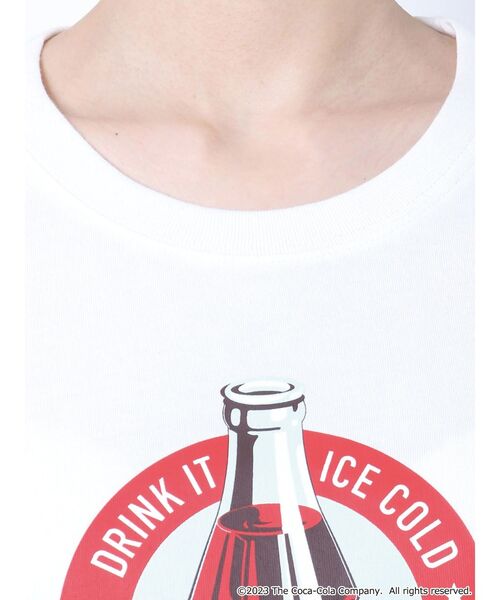 GYDA（ジェイダ）の「Coca-Cola ショートタイトTシャツ（Tシャツ/カットソー・レディース・ブラック/レッド/オフホワイト・FREE）」の18枚目の写真