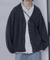 ソフトタッチオーバーサイズVネックカーディガン