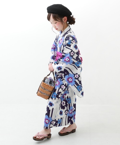 devirock（デビロック）の「浴衣 兵児帯2点セット（浴衣・キッズ・パープル/イエロー系その他/ピンク/ブルー系その他2/ブルー系その他/ブルー系その他3/グリーン系その他/ネイビー/ピンクベージュ/ブルー/グリーン/レッド/イエロー/ピンク系その他・100cm/140cm/120cm/110cm/130cm/150cm/90cm/160cm）」の19枚目の写真