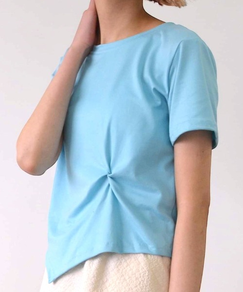 United store(ユナイテッドストア)の「アシメヘムクルーネックT(半袖)(Tシャツ/カットソー・レディース・ホワイト/ブラック/グレー/ブルー・FREE)」の11枚目の写真