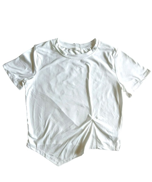 United store(ユナイテッドストア)の「アシメヘムクルーネックT(半袖)(Tシャツ/カットソー・レディース・ホワイト/ブラック/グレー/ブルー・FREE)」の15枚目の写真