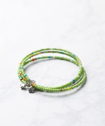 ユニドロブレスレット　グリーン系 高品質]層状グリーンガーデンクォーツブレスレット/千層ガーデン