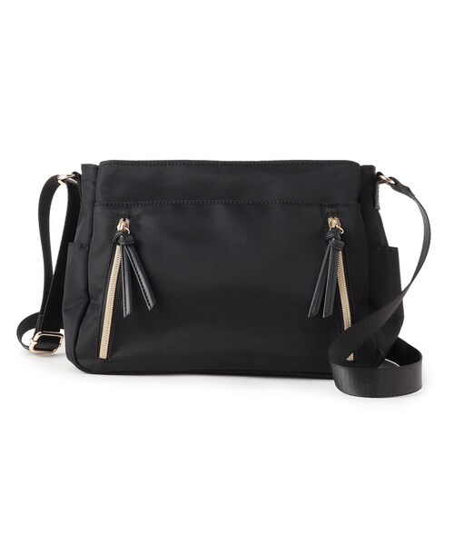 SHOO・LA・RUE（シューラルー）の「◆【撥水】ダブルファスナーショルダー（ショルダーバッグ・レディース・ブラック/オレンジ/ベージュ・00）」の2枚目の写真