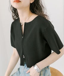 mystic | 【mysticカラー】半袖Wジップニット(ニット/セーター)