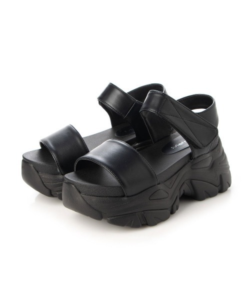 Mafmof(マフモフ)の「Mafmof(マフモフ)厚底ボリュームソールスポーツサンダル(サンダル・レディース・ブラック/ホワイト・S/L/M/LL)」の12枚目の写真