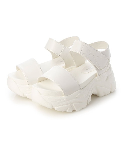 Mafmof(マフモフ)の「Mafmof(マフモフ)厚底ボリュームソールスポーツサンダル(サンダル・レディース・ブラック/ホワイト・S/L/M/LL)」の3枚目の写真