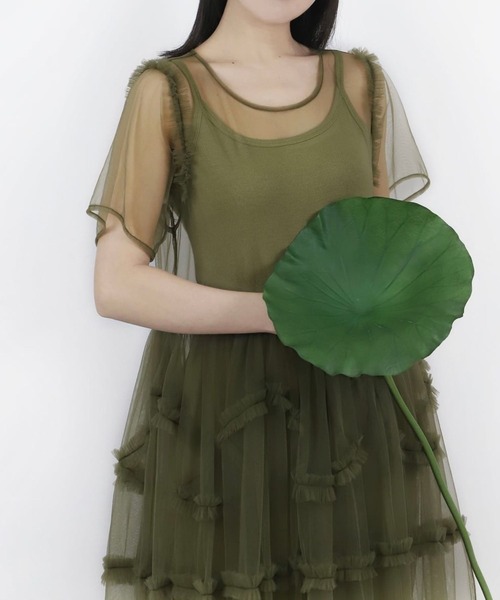 MAYC boutique（メイクブティック）の「Sheer Tiered Mesh Dress