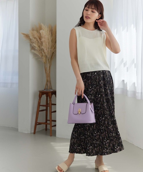 Edit Sheen(エディットシーン)の「トップハンドルフラップスクエアバッグ(ショルダーバッグ・レディース・ベージュ/ホワイト/イエロー/ラベンダー/ブラック・FREE)」の15枚目の写真