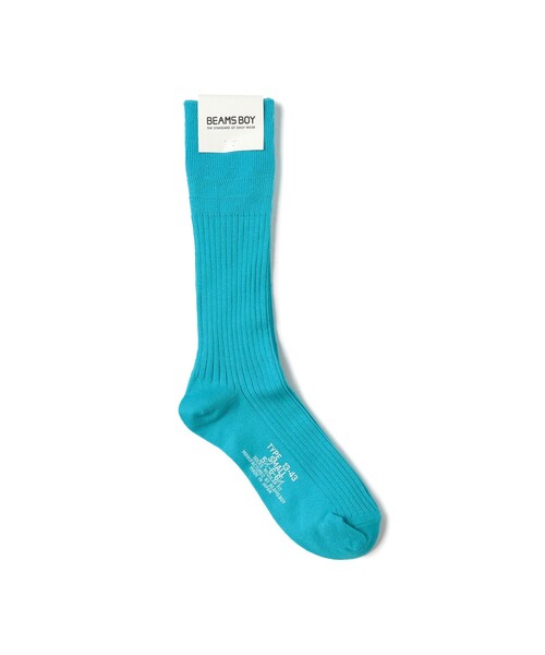 BEAMS BOY(ビームスボーイ)の「ミリタリー リブ ロングソックス(ソックス/靴下・レディース・グレー/オフホワイト/オレンジ/ホワイト/レッド/パープル/レッド系その他2/ブルー系その他/チャコールグレー/ナチュラル/ロイヤルブルー/ベージュ/パープル系その他7/グリーン/ブルー系その他2/ブルー/ピンク・ONE SIZE)」の10枚目の写真