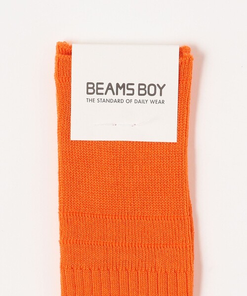 BEAMS BOY(ビームスボーイ)の「ミリタリー リブ ロングソックス(ソックス/靴下・レディース・グレー/オフホワイト/オレンジ/ホワイト/レッド/パープル/レッド系その他2/ブルー系その他/チャコールグレー/ナチュラル/ロイヤルブルー/ベージュ/パープル系その他7/グリーン/ブルー系その他2/ブルー/ピンク・ONE SIZE)」の19枚目の写真
