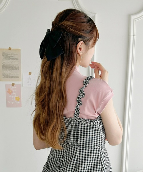 Loueme(ルエム)の「プチハイネックフレンチスリーブトップス(Tシャツ/カットソー・レディース・ピンク/ホワイト/ブラック・FREE)」の18枚目の写真