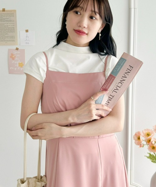 Loueme(ルエム)の「プチハイネックフレンチスリーブトップス(Tシャツ/カットソー・レディース・ピンク/ホワイト/ブラック・FREE)」の8枚目の写真