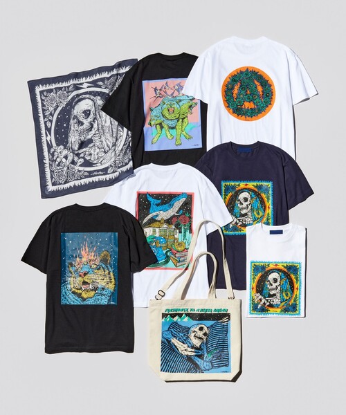 BEAMS T（ビームスティー）の「HIROTTON × BEAMS T / bandana（バンダナ/スカーフ・メンズ・ネイビー・ONE SIZE）」の4枚目の写真