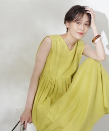 N.(N. Natural Beauty Basic) | 【S Size Line】◆コットンボイルVネックボリュームワンピース(ワンピース)