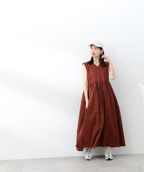 N.NBB コットンボイルVネックボリュームワンピース ブラック M N.（N. Natural Beauty Basic）（エヌエヌナチュラル