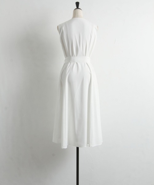 【セール】ウエストりぼん付きフラワーレース切り替えワンピース（ワンピース）｜tocco closet（トッコ クローゼット）