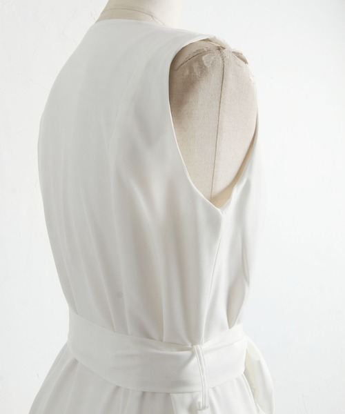 【セール】ウエストりぼん付きフラワーレース切り替えワンピース（ワンピース）｜tocco closet（トッコ クローゼット）