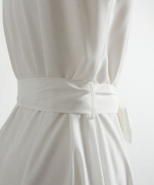 【セール】ウエストりぼん付きフラワーレース切り替えワンピース（ワンピース）｜tocco closet（トッコ クローゼット）