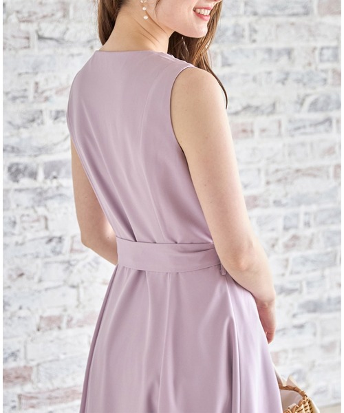 【セール】ウエストりぼん付きフラワーレース切り替えワンピース（ワンピース）｜tocco closet（トッコ クローゼット）