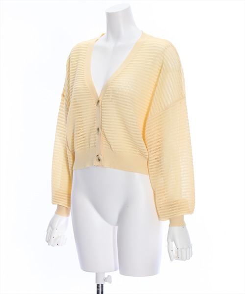 clear（クリア）の「透かし編みニットショートカーディガン≪2024SS≫（カーディガン/ボレロ・レディース・ブルー/アイボリー/イエロー系その他/ブラック・F）」の5枚目の写真