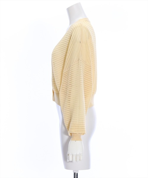 clear（クリア）の「透かし編みニットショートカーディガン≪2024SS≫（カーディガン/ボレロ・レディース・ブルー/アイボリー/イエロー系その他/ブラック・F）」の9枚目の写真