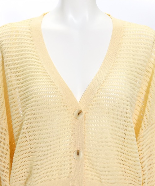 clear（クリア）の「透かし編みニットショートカーディガン≪2024SS≫（カーディガン/ボレロ・レディース・ブルー/アイボリー/イエロー系その他/ブラック・F）」の10枚目の写真