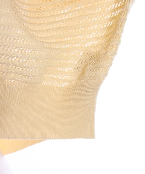clear（クリア）の「透かし編みニットショートカーディガン≪2024SS≫（カーディガン/ボレロ・レディース・ブルー/アイボリー/イエロー系その他/ブラック・F）」の7枚目の写真