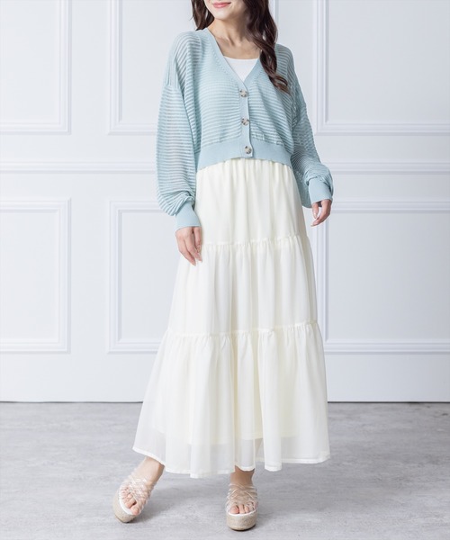 clear（クリア）の「透かし編みニットショートカーディガン≪2024SS≫（カーディガン/ボレロ・レディース・ブルー/アイボリー/イエロー系その他/ブラック・F）」の17枚目の写真