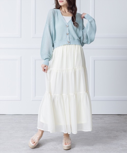 clear（クリア）の「透かし編みニットショートカーディガン≪2024SS≫（カーディガン/ボレロ・レディース・ブルー/アイボリー/イエロー系その他/ブラック・F）」の18枚目の写真