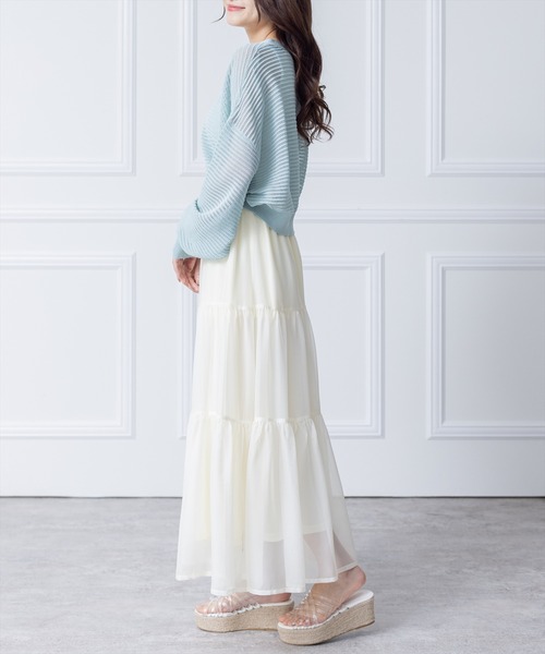 clear（クリア）の「透かし編みニットショートカーディガン≪2024SS≫（カーディガン/ボレロ・レディース・ブルー/アイボリー/イエロー系その他/ブラック・F）」の19枚目の写真