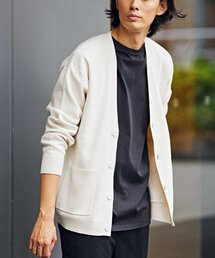 EDIFICE | コットン/カシミヤ スムースニット Vネックカーディガン(カーディガン/ボレロ)