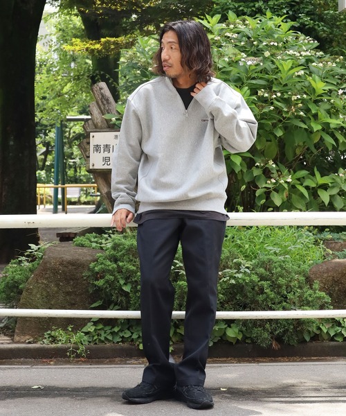Carhartt WIP(カーハートダブリューアイピー)の「Carhartt WIP/カーハートダブリューアイピー HALF ZIP AMERICAN SCRIPT スウェットシャツ プルオーバー(スウェット・メンズ・ブラック/グレー/ナチュラル・S/M/L)」の8枚目の写真