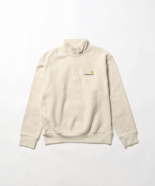 Carhartt WIP(カーハートダブリューアイピー)の「Carhartt WIP/カーハートダブリューアイピー HALF ZIP AMERICAN SCRIPT スウェットシャツ プルオーバー(スウェット・メンズ・ブラック/グレー/ナチュラル・S/M/L)」の20枚目の写真