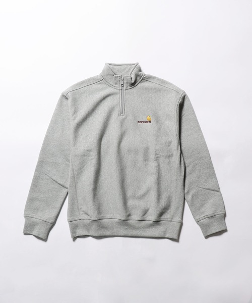 トップス CARHARTT WIP HALF ZIP AMERICAN SCRIPT Carhartt WIP Half Zip American Script SWEATSHIRT Black