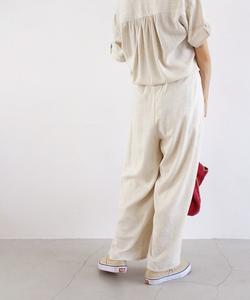 Crisp（クリスプ）の「ショートスリーブオールインワン（サロペット/オーバーオール・レディース・ナチュラル/ブラック・FREE）」の16枚目の写真