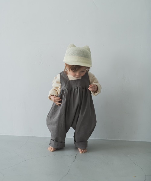riziere（リジェール）の「胸切り替えギャザーサロペット（つなぎ/オールインワン・キッズ・チャコールグレー/グリーン系その他/ベージュ系その他・120/90/100/130/110/80）」の15枚目の写真