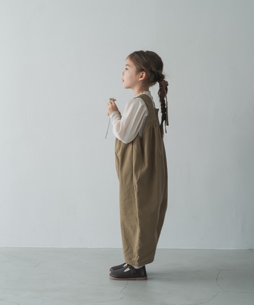 riziere（リジェール）の「胸切り替えギャザーサロペット（つなぎ/オールインワン・キッズ・チャコールグレー/グリーン系その他/ベージュ系その他・120/90/100/130/110/80）」の20枚目の写真