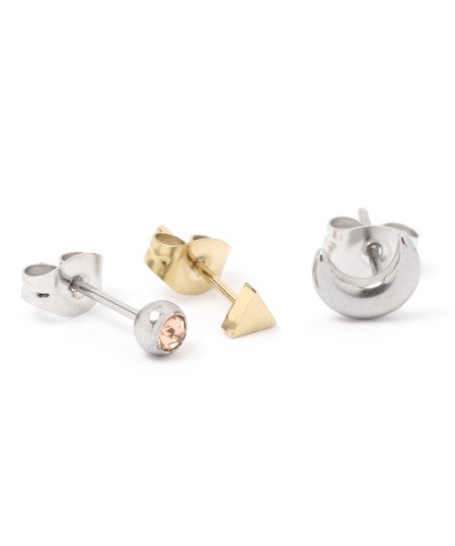 studio CLIP(スタディオクリップ)の「ステンレスプチピアス3SET(ピアス(両耳用)・レディース・その他2/その他3/その他1・FREE)」の5枚目の写真