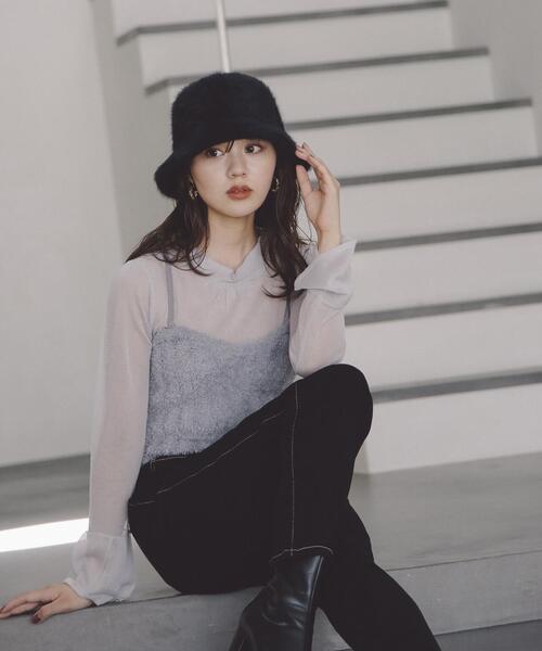 PROPORTION BODY DRESSING（プロポーションボディドレッシング）の「フェザーキャミニットセット / 1213270911（ニット/セーター・レディース・ブラウン/グレー・FREE）」の2枚目の写真