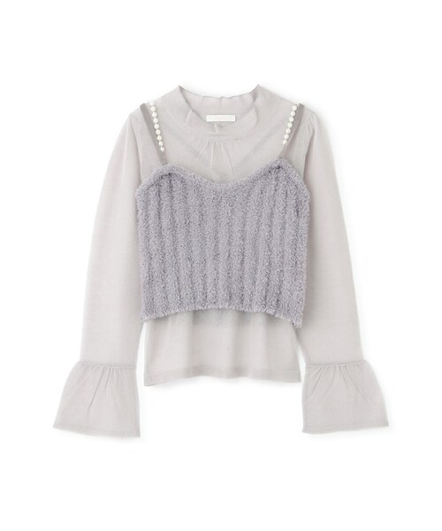 PROPORTION BODY DRESSING（プロポーションボディドレッシング）の「フェザーキャミニットセット / 1213270911（ニット/セーター・レディース・ブラウン/グレー・FREE）」の3枚目の写真