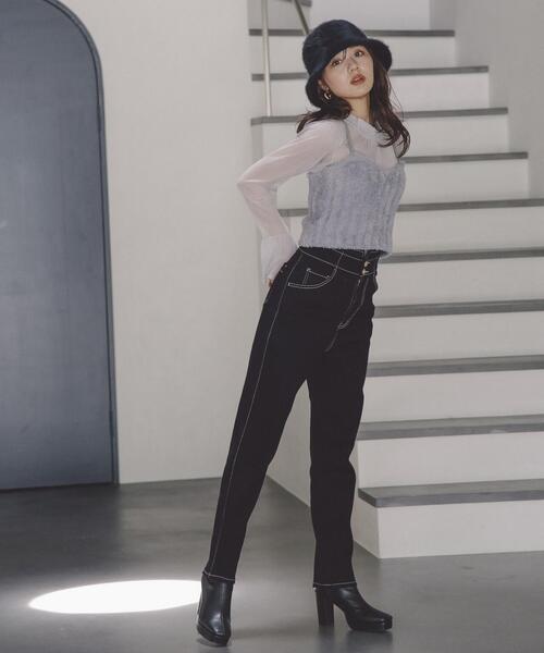 PROPORTION BODY DRESSING（プロポーションボディドレッシング）の「フェザーキャミニットセット / 1213270911（ニット/セーター・レディース・ブラウン/グレー・FREE）」の14枚目の写真