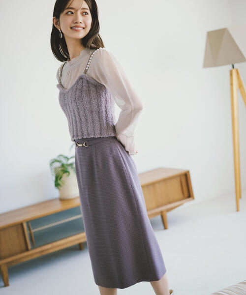 PROPORTION BODY DRESSING（プロポーションボディドレッシング）の「フェザーキャミニットセット / 1213270911（ニット/セーター・レディース・ブラウン/グレー・FREE）」の15枚目の写真