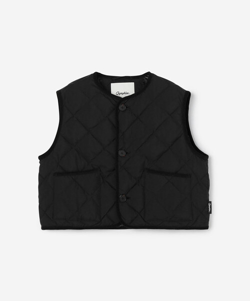 GYMPHLEX（ジムフレックス）の「Gymphlex | キルトダウン ショートベスト WOMEN（ダウンベスト・レディース・アイボリー/ブラック・14）」の4枚目の写真